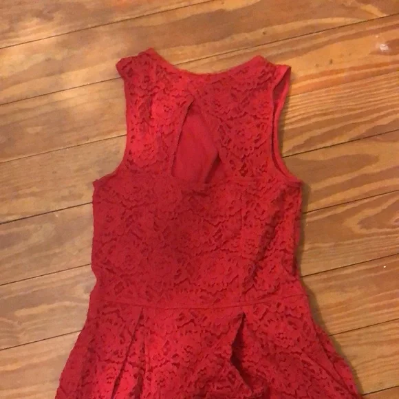 Red Lace Abercrombie Kids Dress - Picture 2 of 3